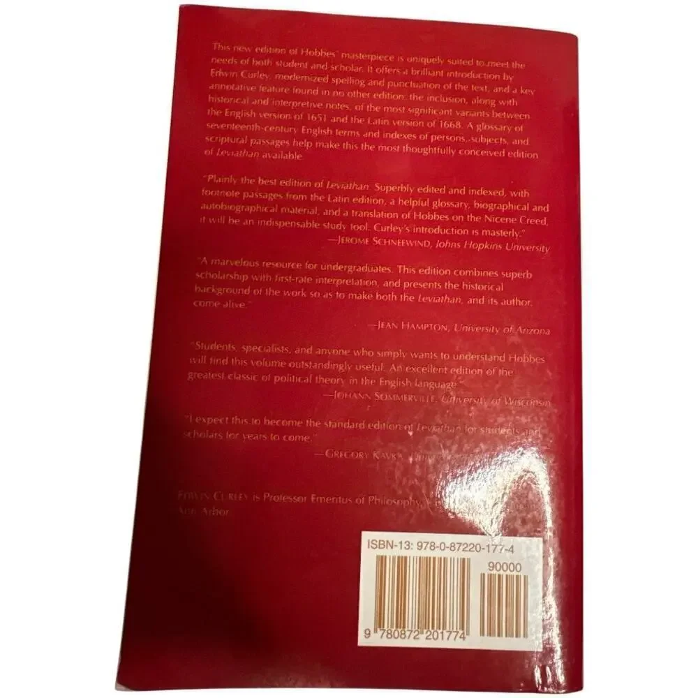 Leviathan: With selected Paperback by Hobbes Thomas Curley